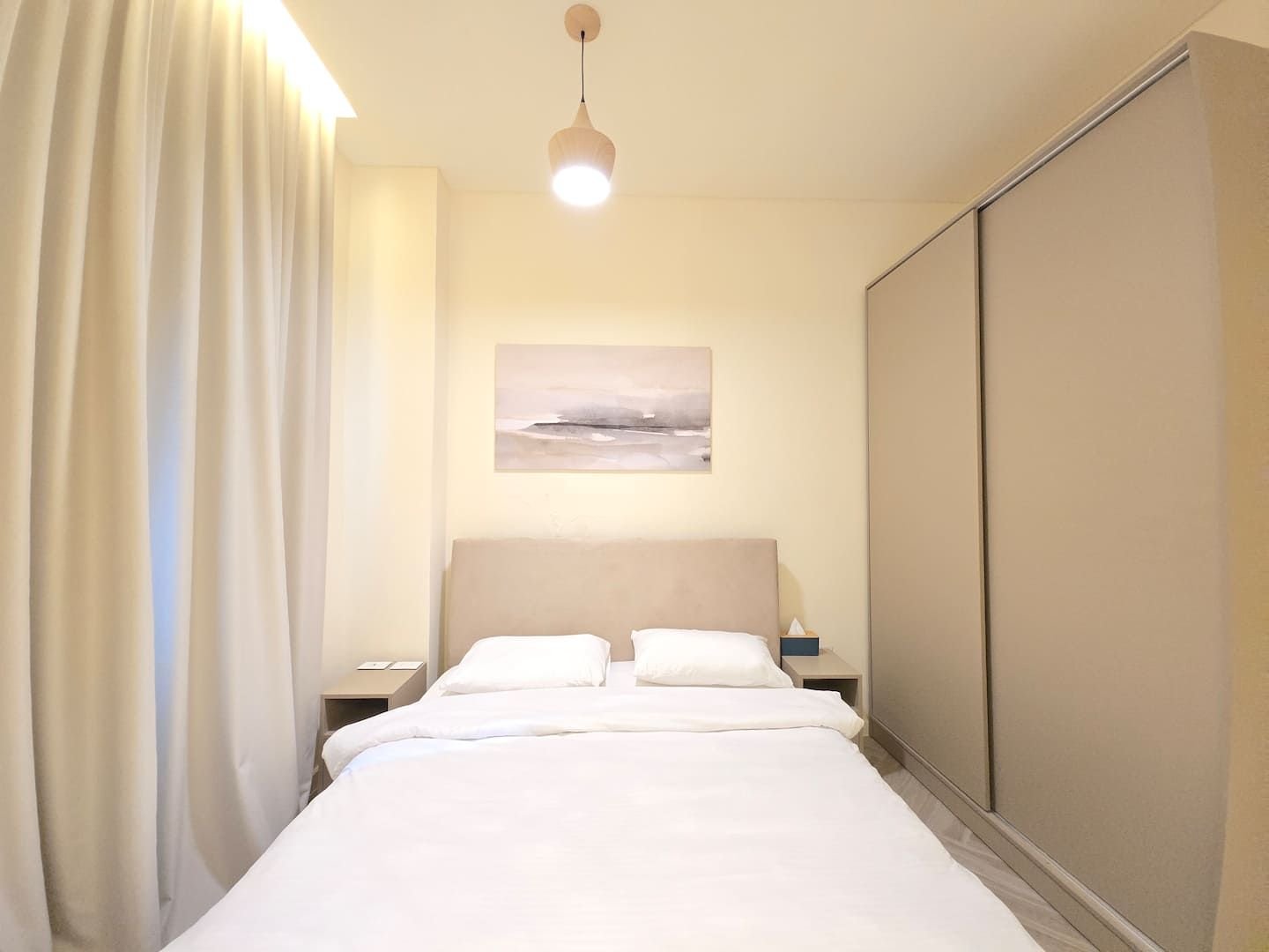Bedroom with sliding wardrobe, Modern Achrafieh 1-Bedroom with 24/7 Power