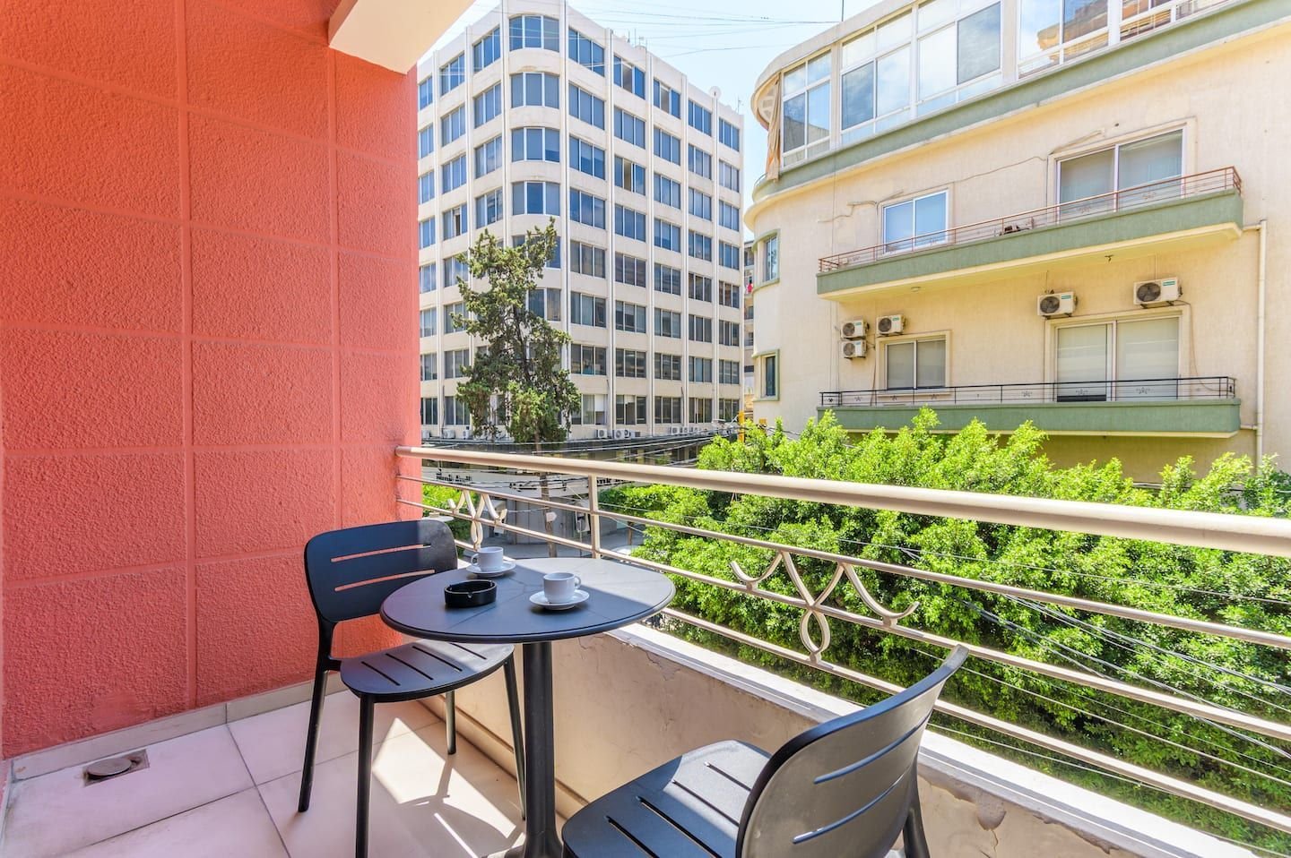 Balcony over a tree-lined Badaro street, Badaro 2-Bedroom with Two Balconies