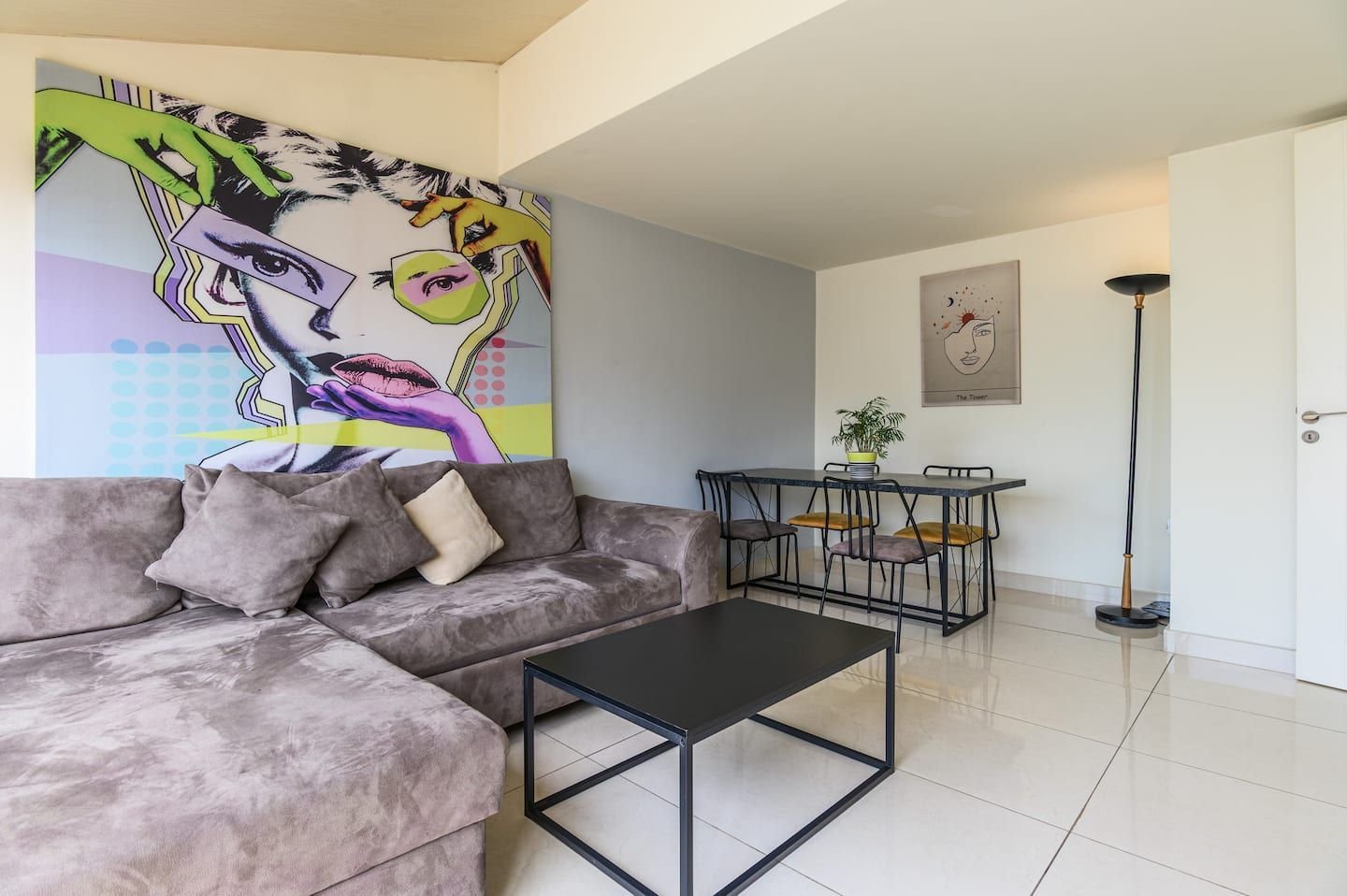 Lounge with corner sofa, Rawda Rooftop 1-Bedroom with Two Terraces