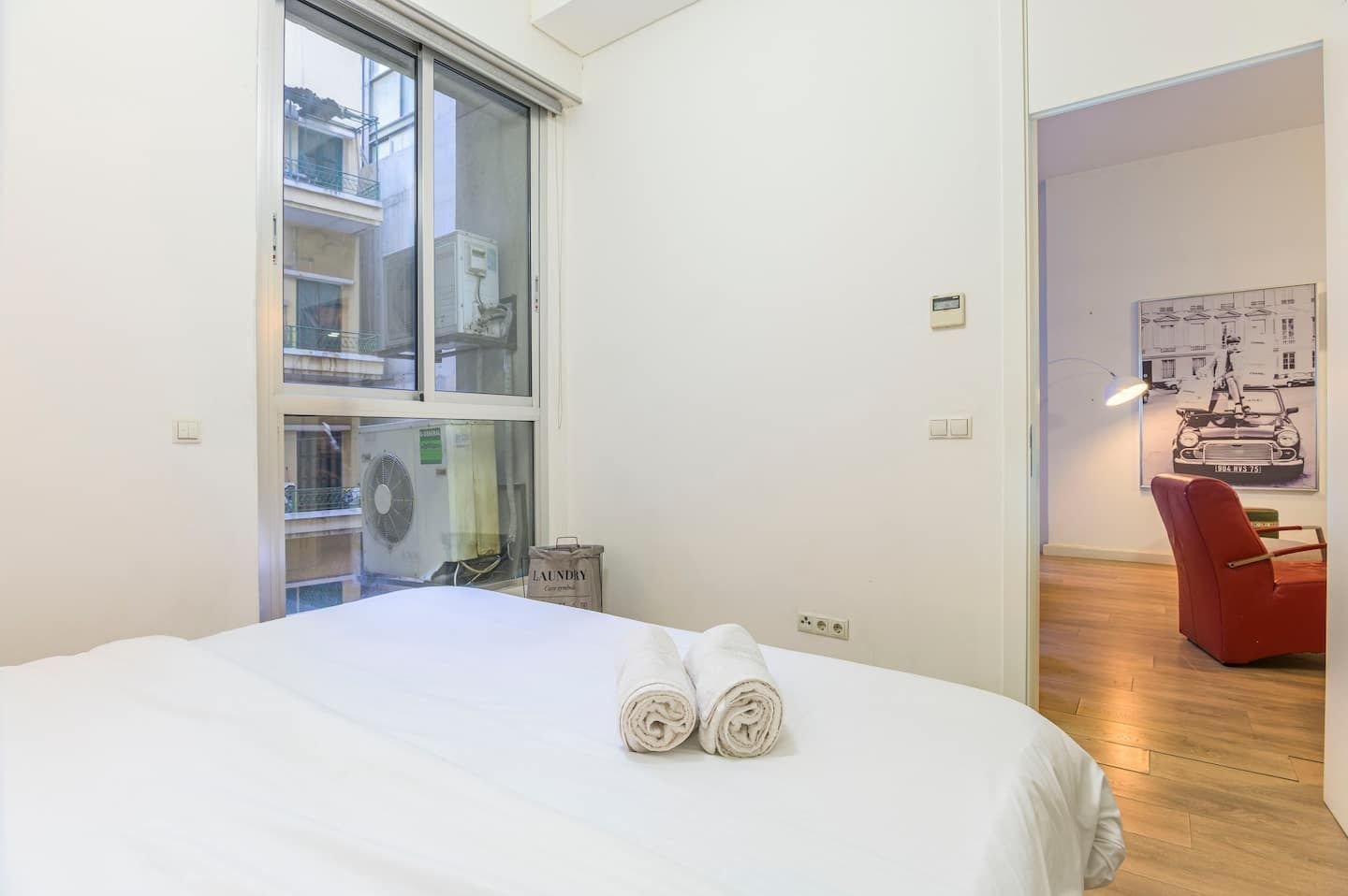 Bedroom with queen bed, Comfy 1-Bedroom with Indoor Pool & Gym