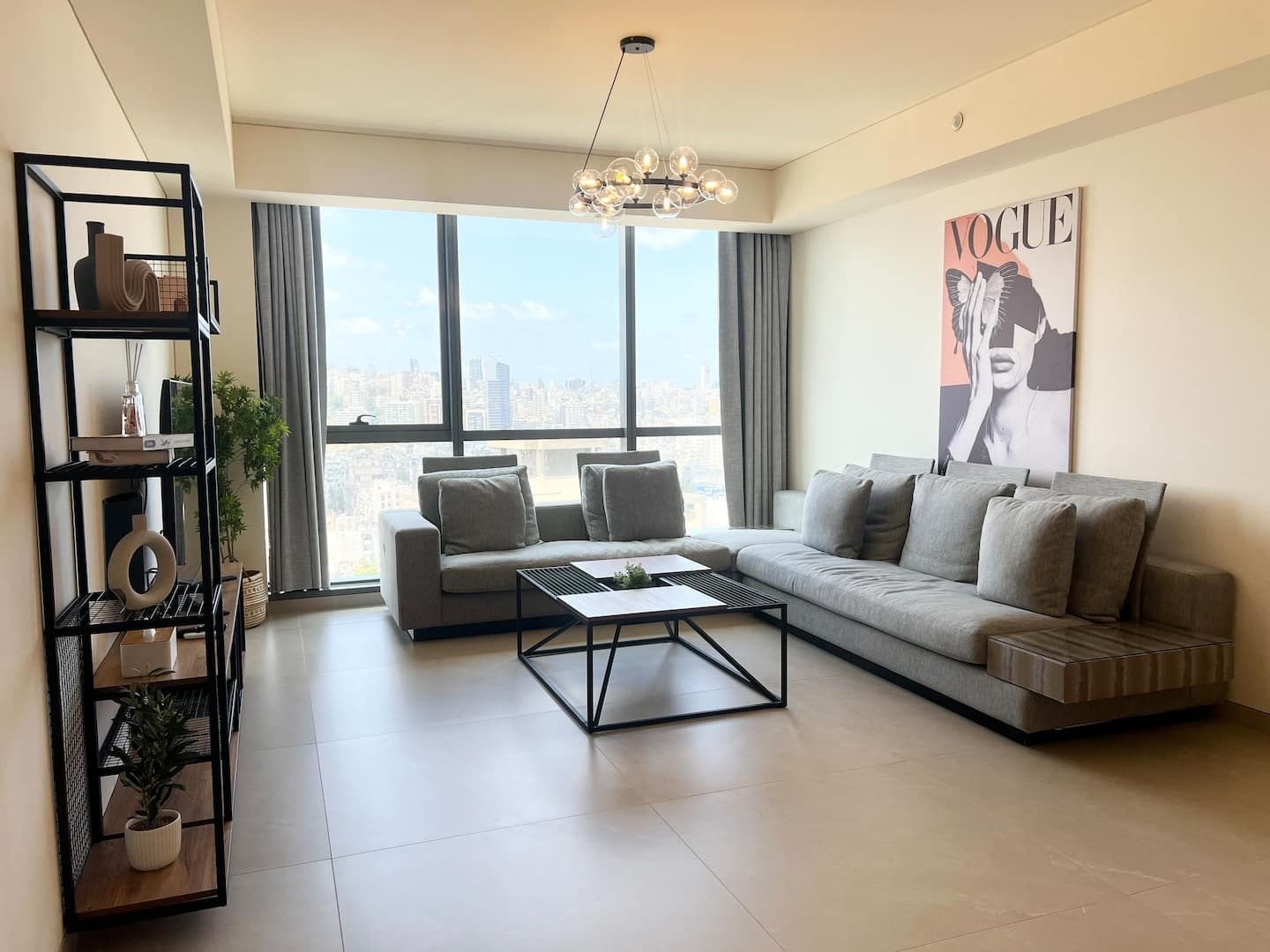 Living room with floor-to-ceiling city views, Cityscape 2-Bedroom with Pool, Gym & Playground