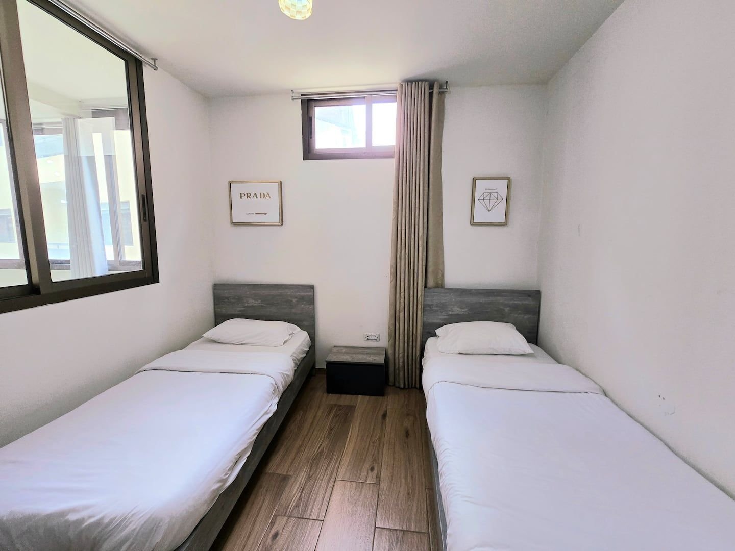 Twin bedroom, Spacious Dekwaneh 2-Bedroom with 2 Bathrooms