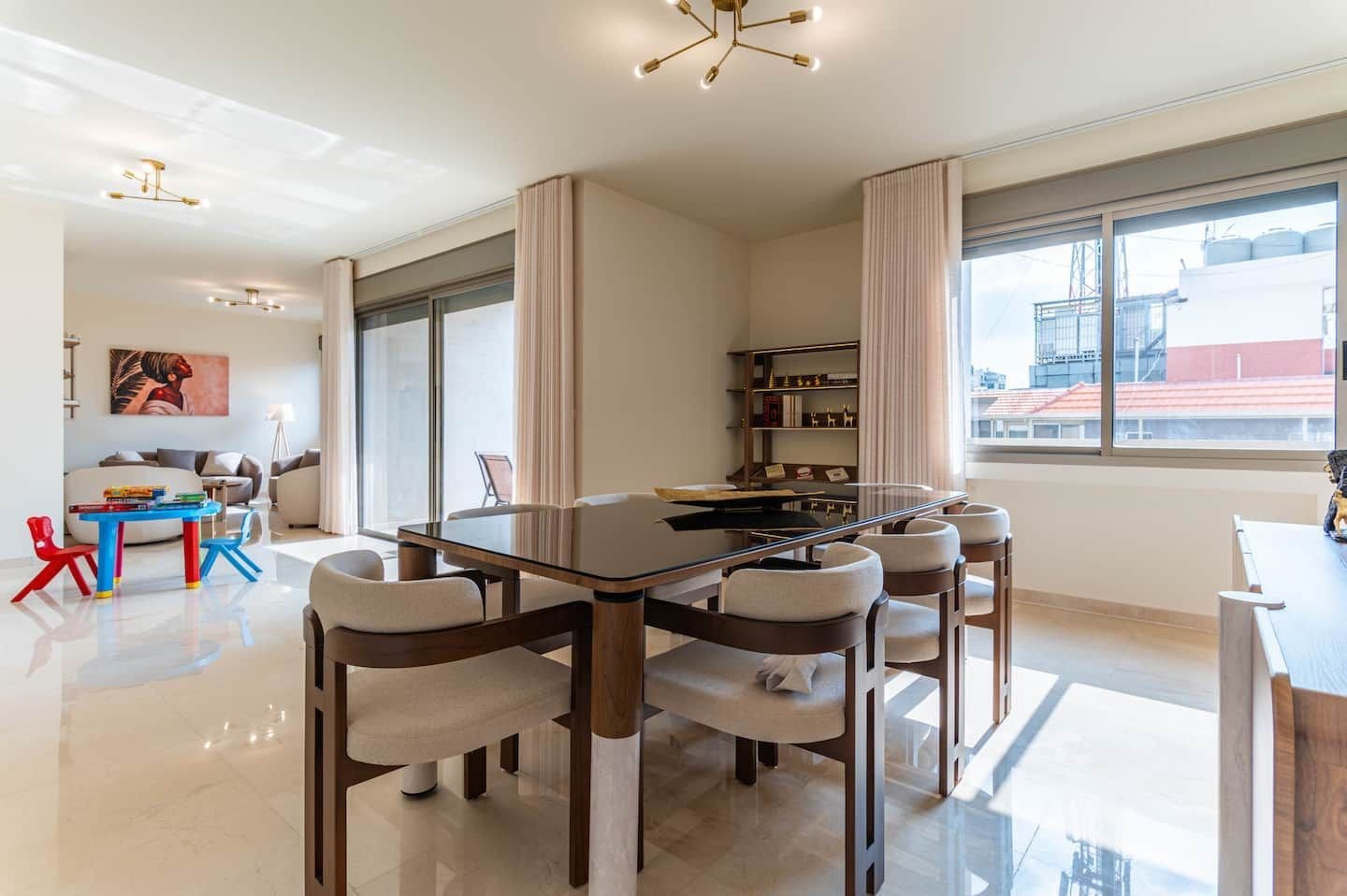 Dining area, Spacious 3-Bedroom Duplex in Fanar