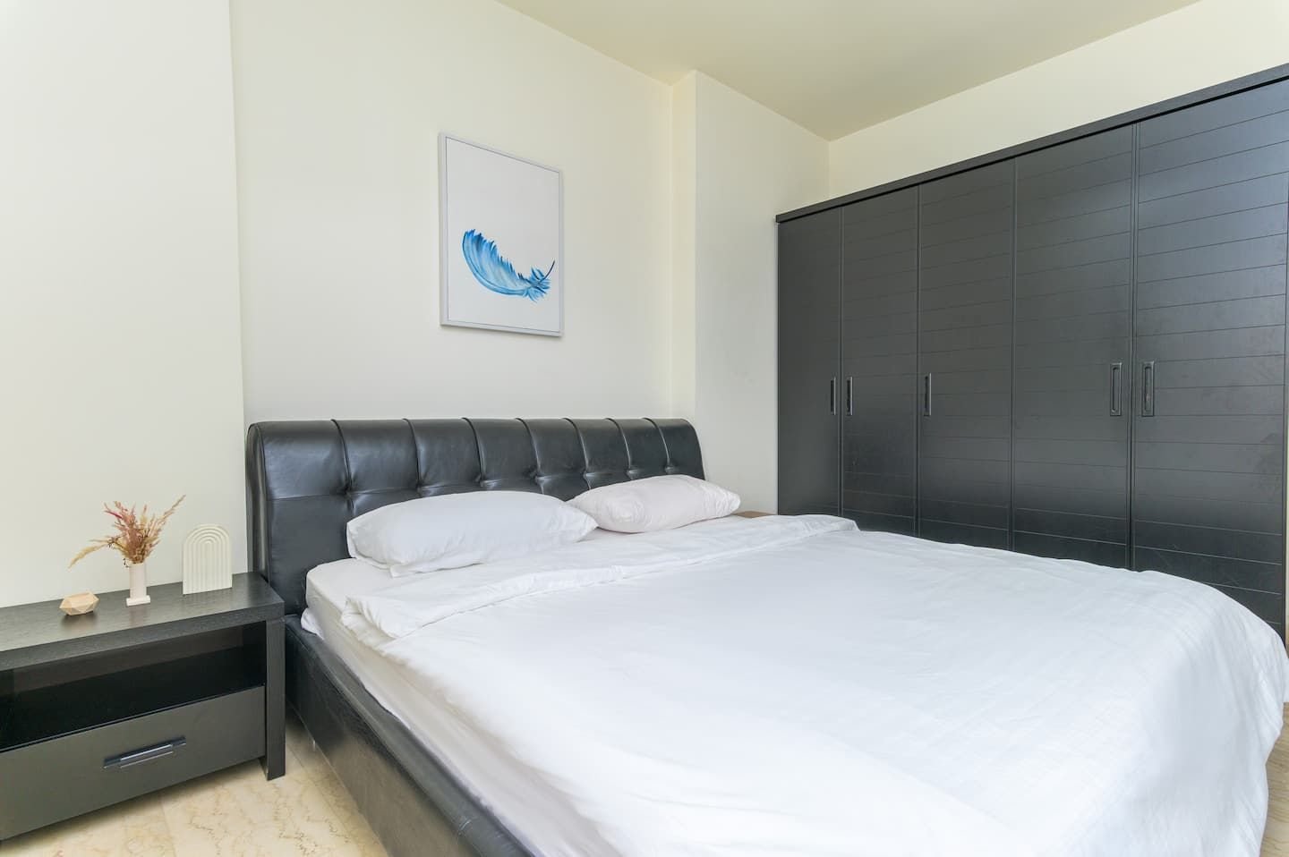 Master bedroom, Bright Jdeideh 3-Bedroom with City View