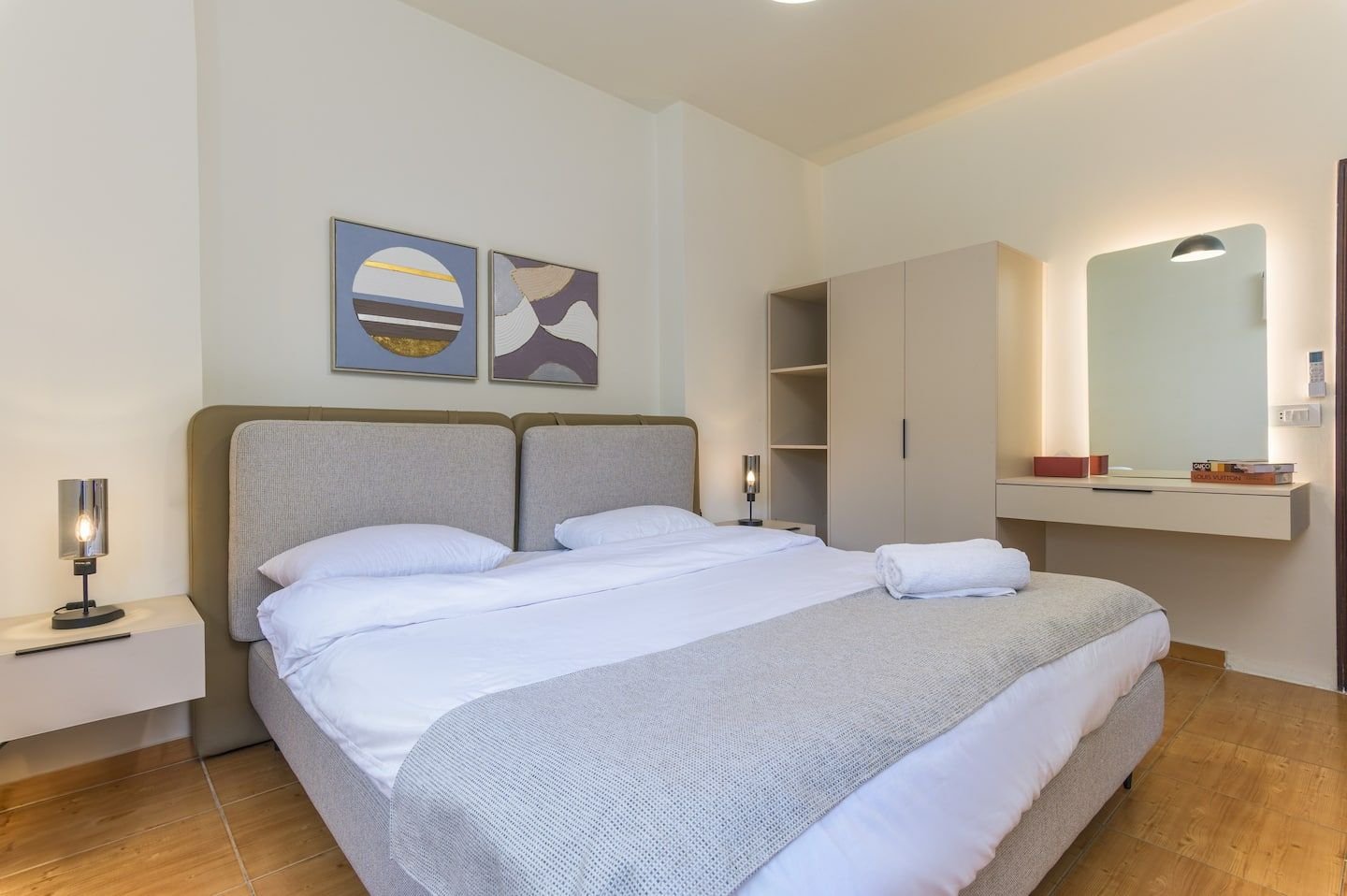 Master bedroom with vanity, Jdeideh Family 3-Bedroom with Kids' Room
