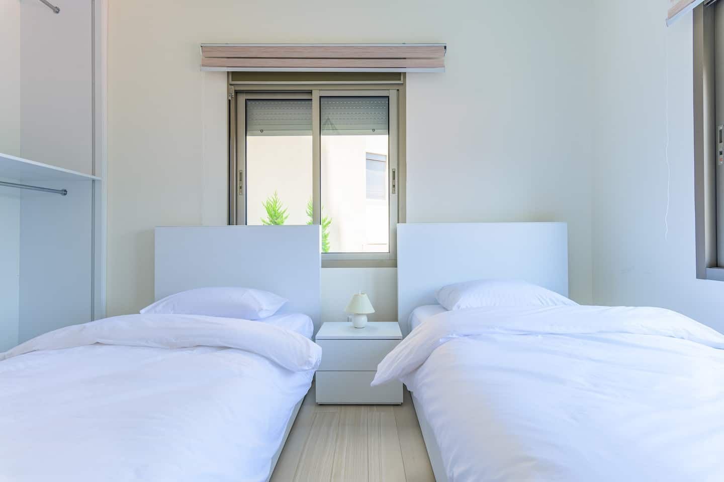Twin bedroom, Naccache Family 3-Bedroom with Sea View Terrace