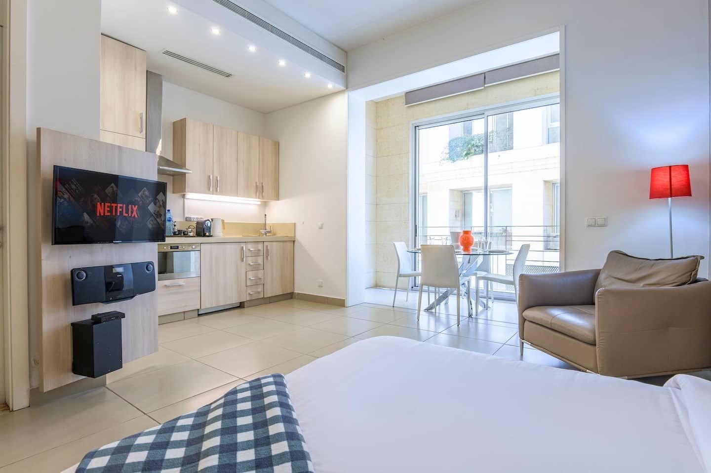 Studio with bed, lounge and kitchen, Central Saifi Studio with Pool & Gym
